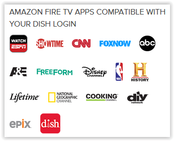 Réseaux sur Dish pour Fire TV