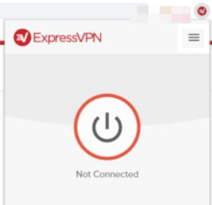 Bouton de connexion ExpressVPN