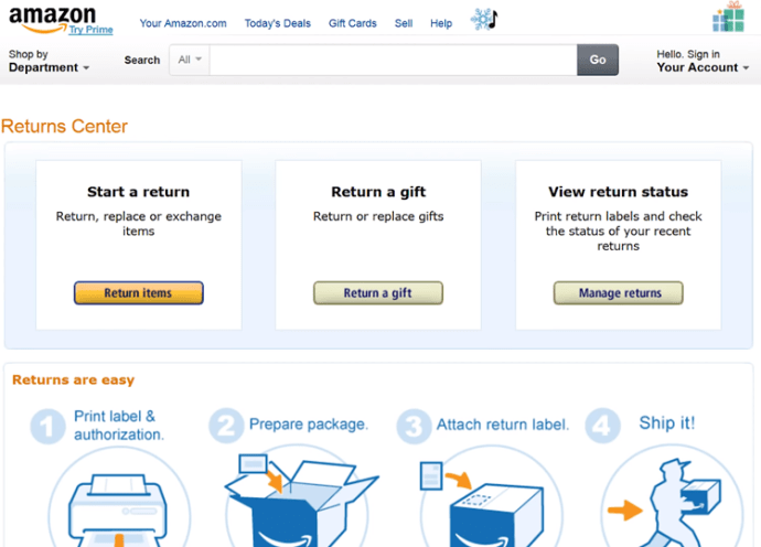 Benachrichtigt Amazon Sie über die Rückgabe von Geschenken?