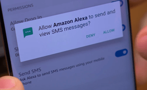 Amazon Alexa가 SMS 메시지를 보내고 볼 수 있도록 허용