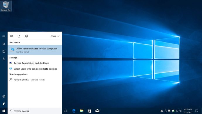 Windows 10 autorise l'accès à distance