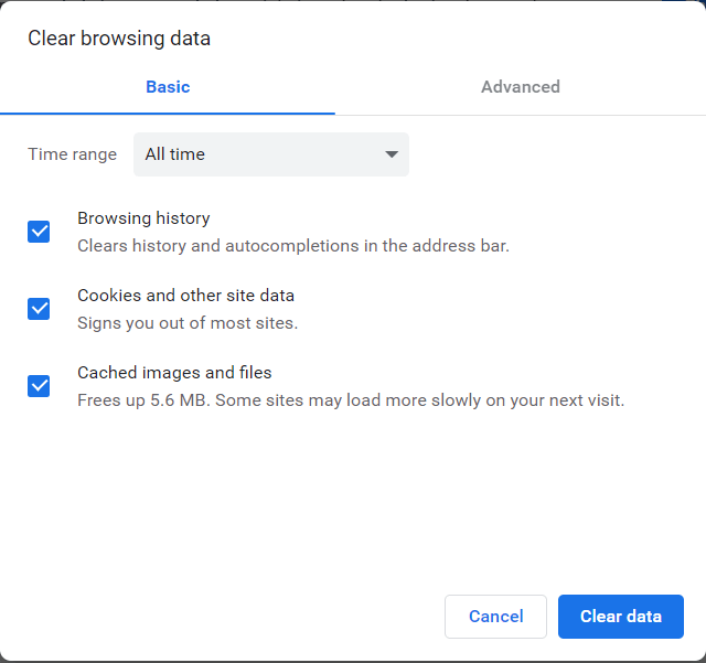 Chrome 방문 기록 삭제 옵션