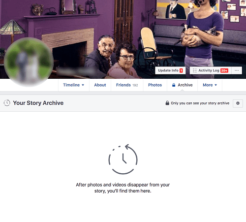 Șterge Story Facebook